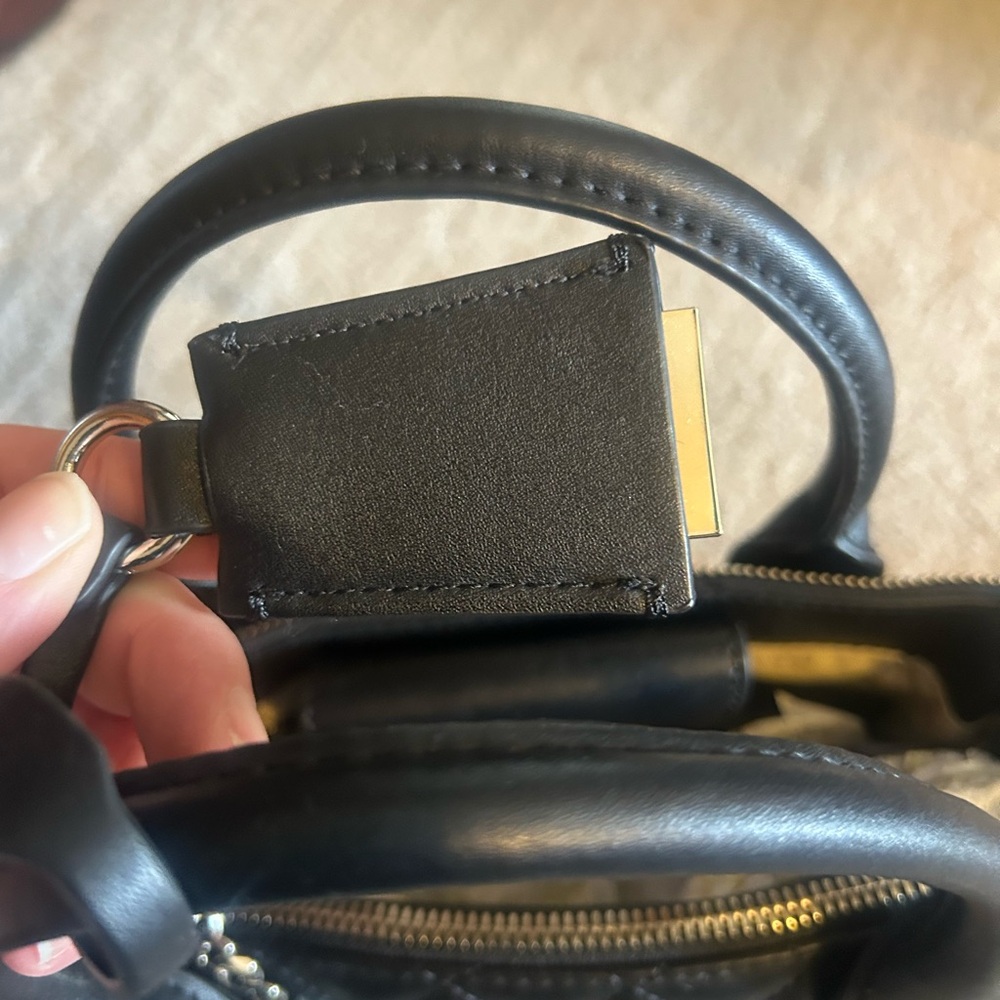GUESS Quilted Black Satchel - Picture 3 of 16